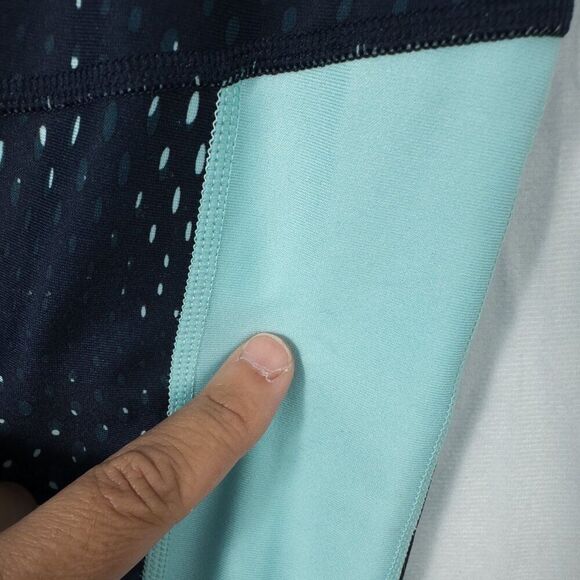 Under Armour HeatGear Cropped Leggings Womens Medium Compression Blue Athletic - Picture 8 of 15